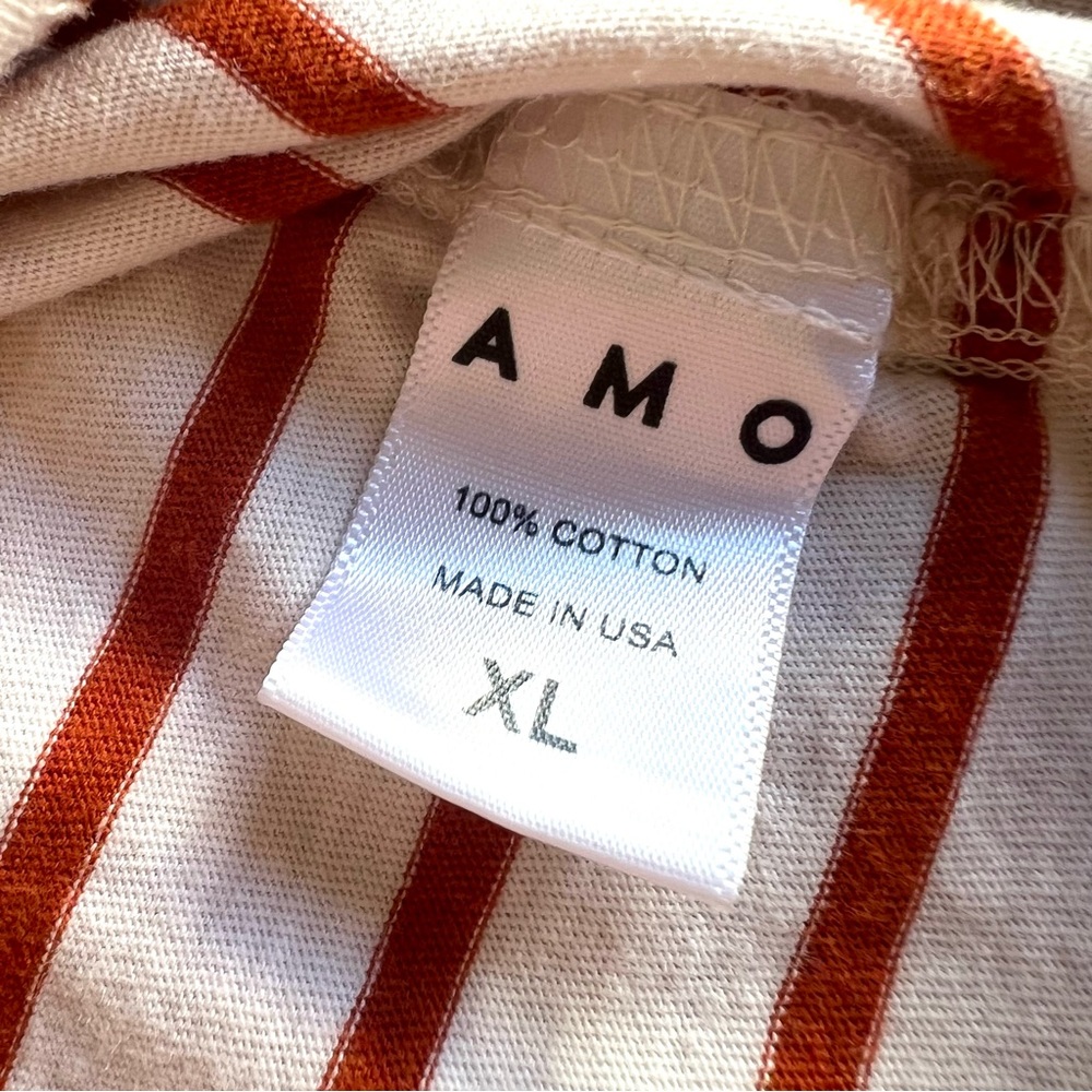 AMO Babe Cotton Striped Cropped Tee Size XL - Picture 6 of 7